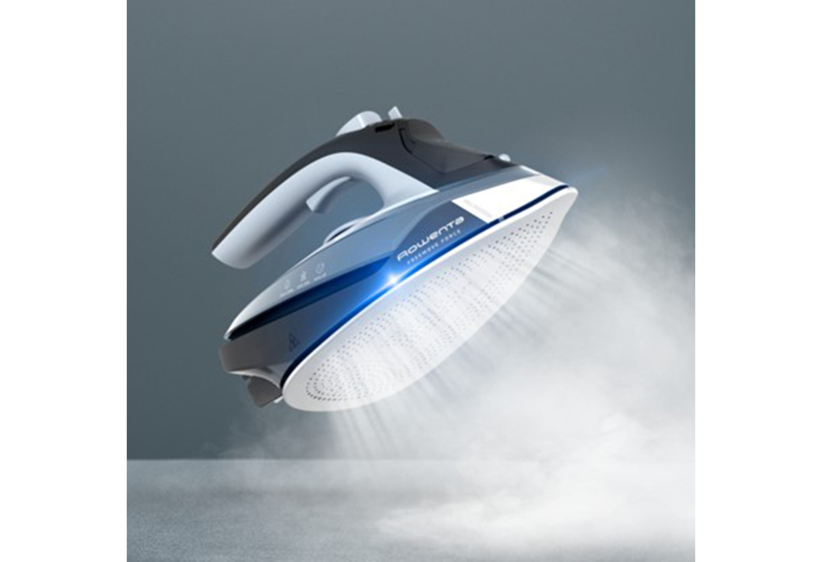 Απεικονίζεται το σίδερο να εκτοξεύει ατμό.